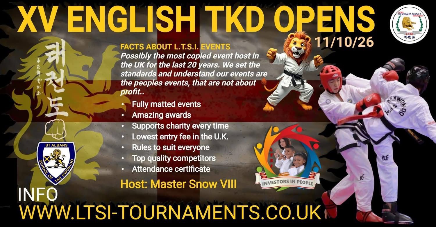XV English TKD Opens 2026 poster